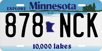 MN license plate 878NCK