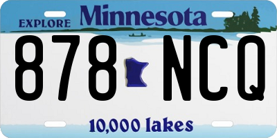 MN license plate 878NCQ