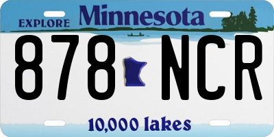 MN license plate 878NCR