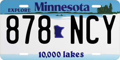 MN license plate 878NCY