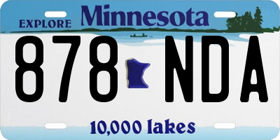 MN license plate 878NDA