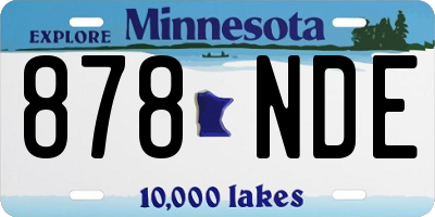 MN license plate 878NDE