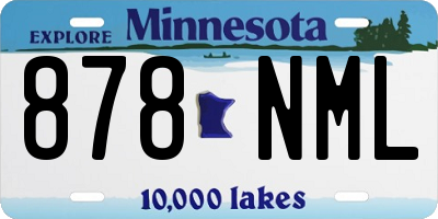 MN license plate 878NML