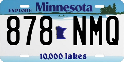 MN license plate 878NMQ