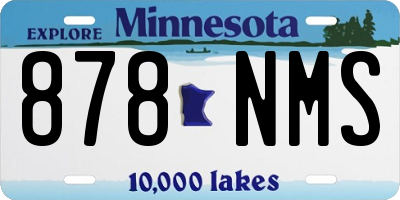 MN license plate 878NMS
