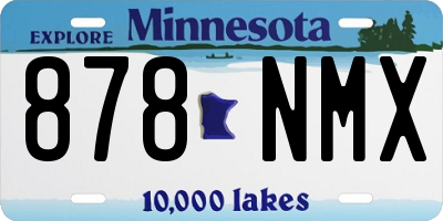 MN license plate 878NMX