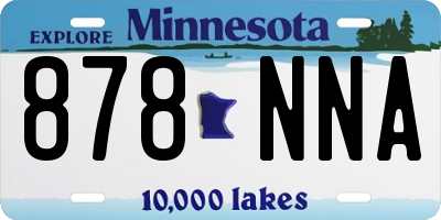 MN license plate 878NNA