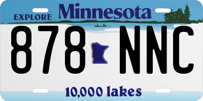 MN license plate 878NNC