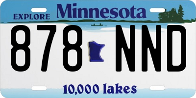 MN license plate 878NND