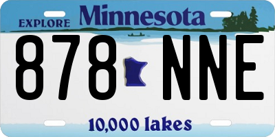 MN license plate 878NNE