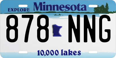MN license plate 878NNG