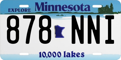 MN license plate 878NNI