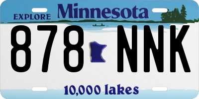 MN license plate 878NNK
