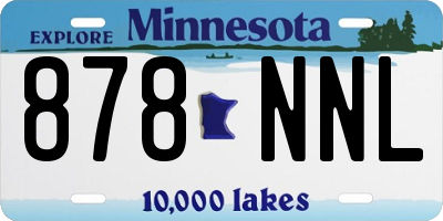 MN license plate 878NNL
