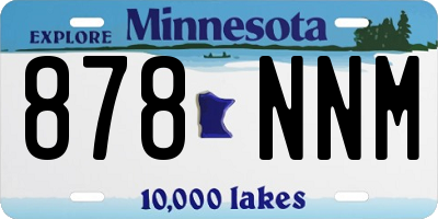 MN license plate 878NNM