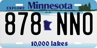 MN license plate 878NNO