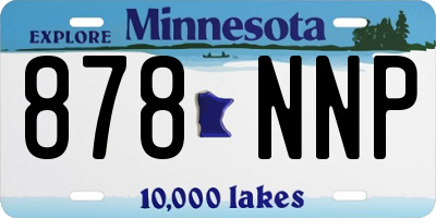 MN license plate 878NNP