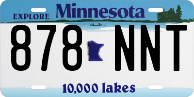 MN license plate 878NNT
