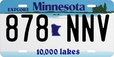 MN license plate 878NNV