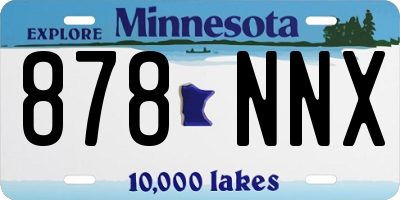 MN license plate 878NNX