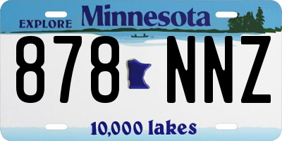 MN license plate 878NNZ