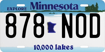 MN license plate 878NOD