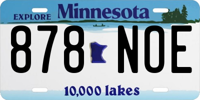 MN license plate 878NOE