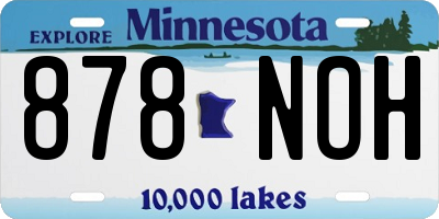 MN license plate 878NOH