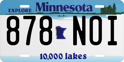 MN license plate 878NOI