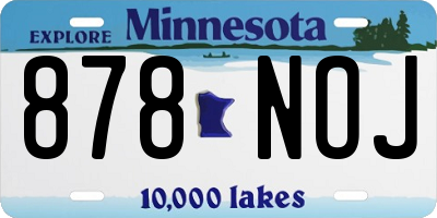 MN license plate 878NOJ