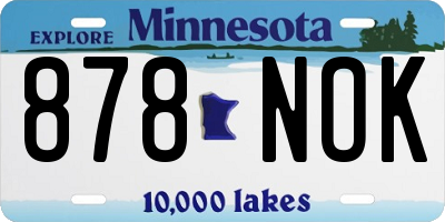 MN license plate 878NOK