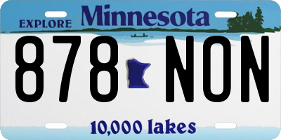 MN license plate 878NON