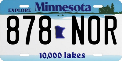 MN license plate 878NOR