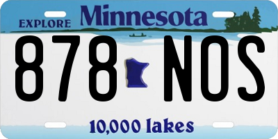 MN license plate 878NOS