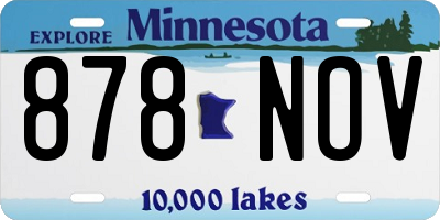 MN license plate 878NOV