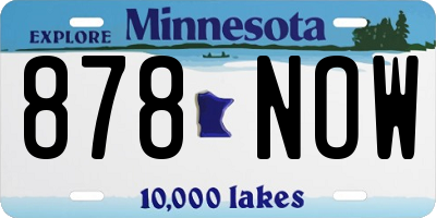 MN license plate 878NOW