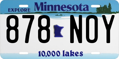 MN license plate 878NOY