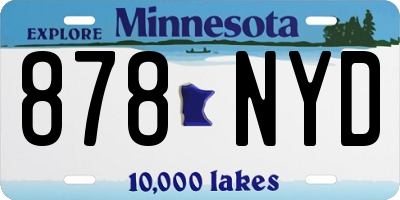 MN license plate 878NYD