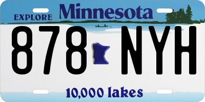 MN license plate 878NYH