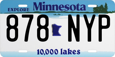 MN license plate 878NYP