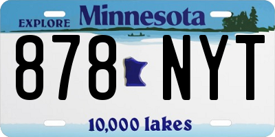 MN license plate 878NYT