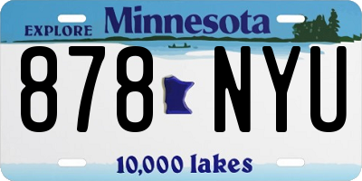 MN license plate 878NYU