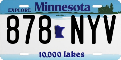 MN license plate 878NYV