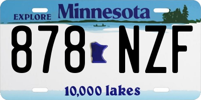 MN license plate 878NZF
