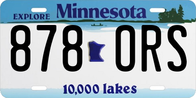 MN license plate 878ORS