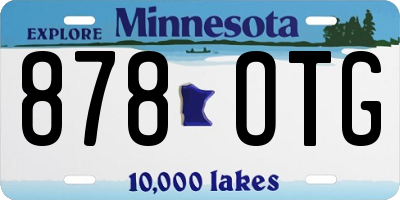 MN license plate 878OTG