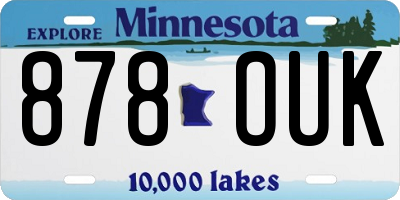 MN license plate 878OUK