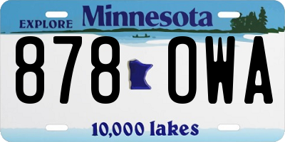 MN license plate 878OWA