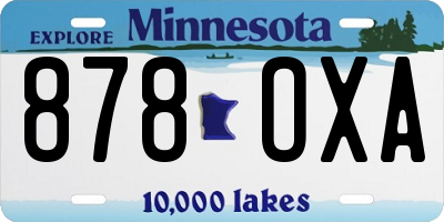 MN license plate 878OXA