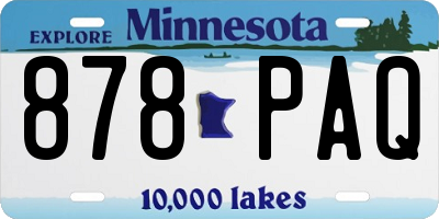 MN license plate 878PAQ